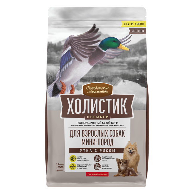 Деревенские лакомства Холистик для собак мелких пород с уткой и рисом Деревенские лакомства Холистик для собак мелких пород с уткой и рисом