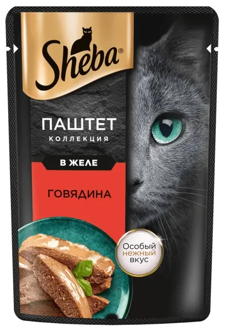 Sheba Нежный паштет с говядиной в желе, 75 гр Sheba Нежный паштет с говядиной в желе, 75 гр