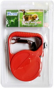 УЮТ Поводок-рулетка " Terry" 3 м до 7 кг трос, красная
