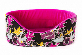 Zooexpress Лежанка "Оригами" №2 поплин+плюш розовая