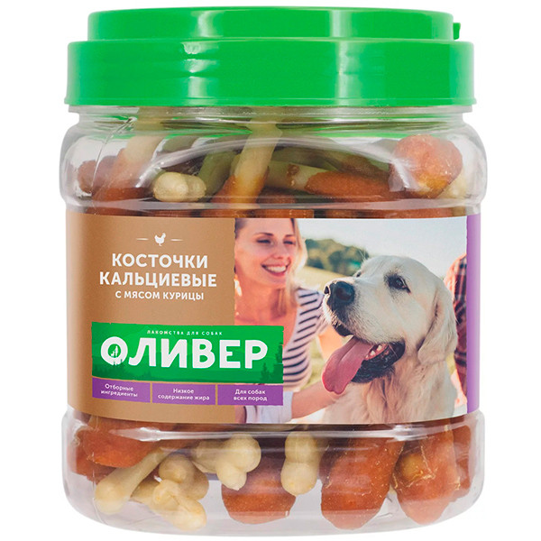Оливер Косточки кальциевые с мясом курицы, 1 шт