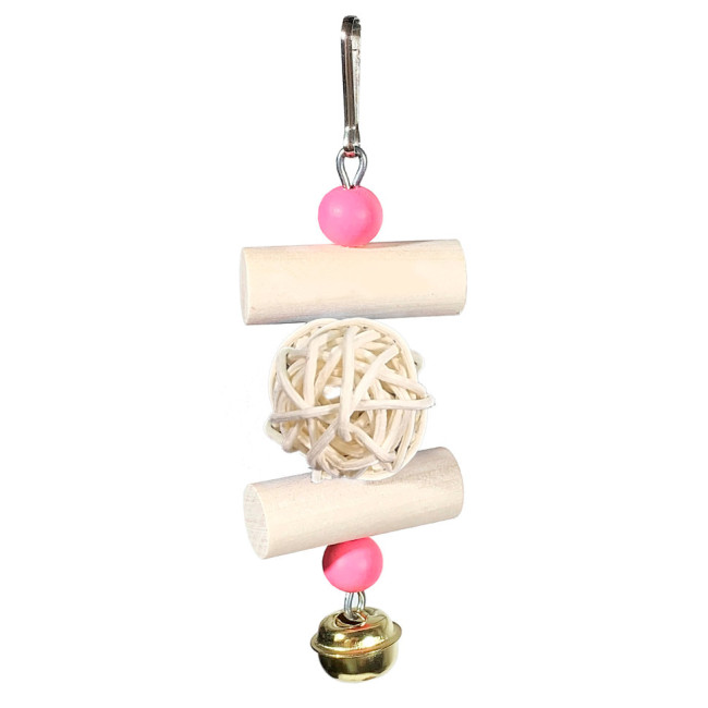 PetStandart Игрушка для птиц с ротанговым шариком, 12*2*4 см PetStandart Игрушка для птиц с ротанговым шариком, 12*2*4 см