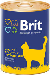 Brit Premium Консервы для кошек мясное ассорти с потрошками 340гр Brit Premium Консервы для кошек мясное ассорти с потрошками 340гр