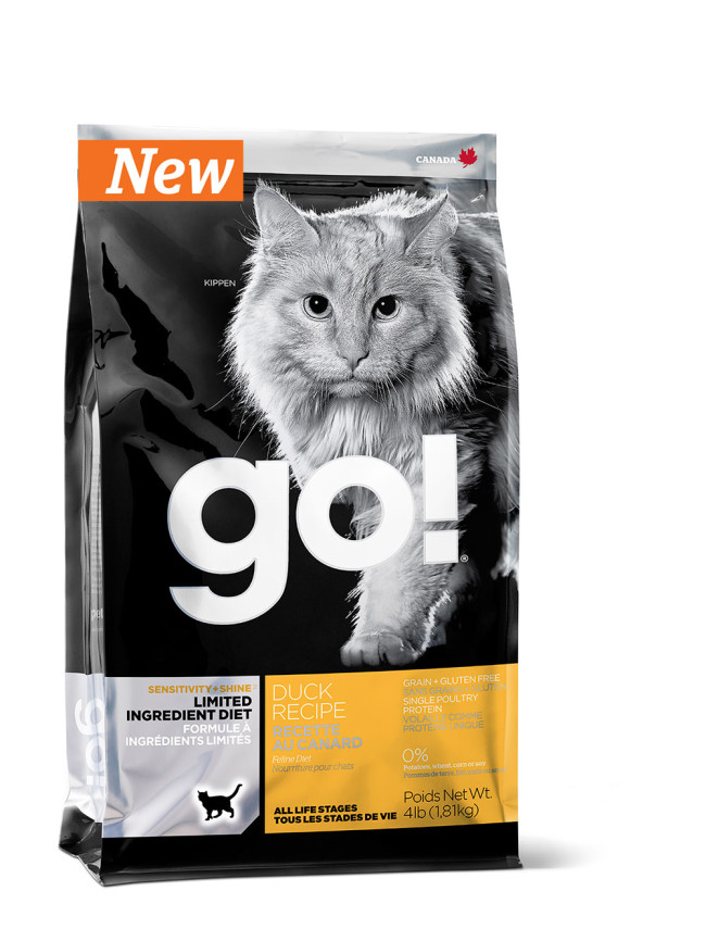 GO! Sensitivity+Shine Беззерновой кормдля котят и кошек с чувствительным пищеварением со свежей уткой GO! Sensitivity+Shine Беззерновой кормдля котят и кошек с чувствительным пищеварением со свежей уткой