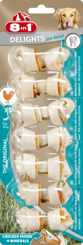 8 in 1 Delights Pro Dental XS  7,5см жевательные косточки для собак 1шт