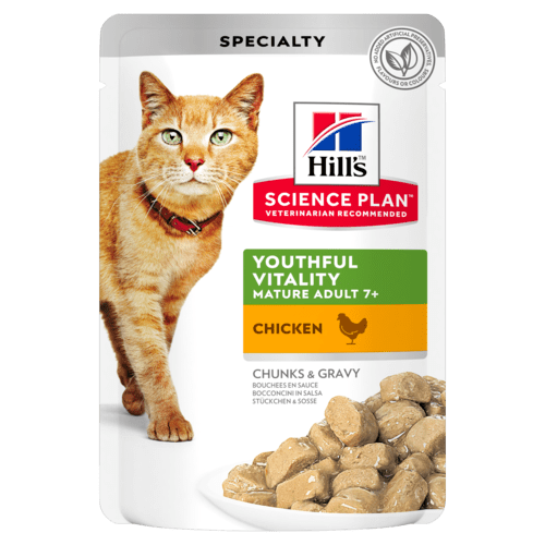 Hill's SP Feline Youthful Vitality with Chicken (пауч для кошек старше 7 лет с курицей) Hill's SP Feline Youthful Vitality with Chicken (пауч для кошек старше 7 лет с курицей)