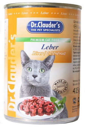 Dr. Clauder консервы для кошек с печенью