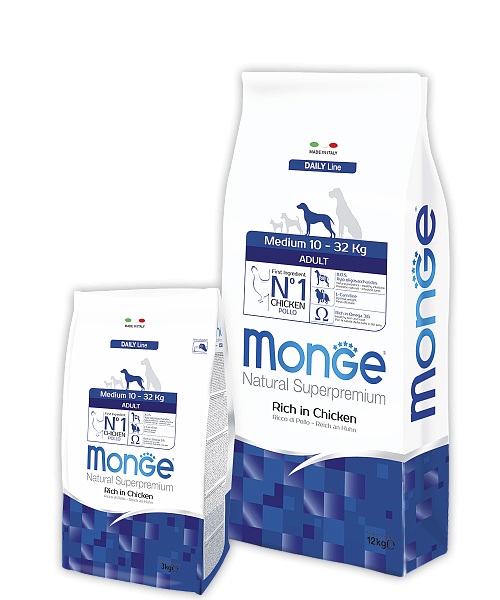 Распродажа!!!Monge Dog Medium корм для взрослых собак средних пород 3кг Распродажа!!!Monge Dog Medium корм для взрослых собак средних пород 3кг