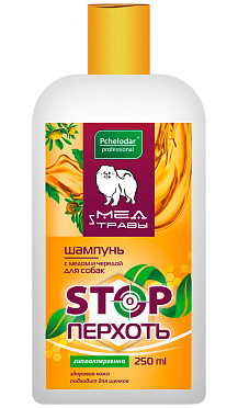 Пчелодар Шампунь гигиенический для собак мед/череда "Stop перхоть"250 мл Пчелодар Шампунь гигиенический для собак мед/череда "Stop перхоть"250 мл
