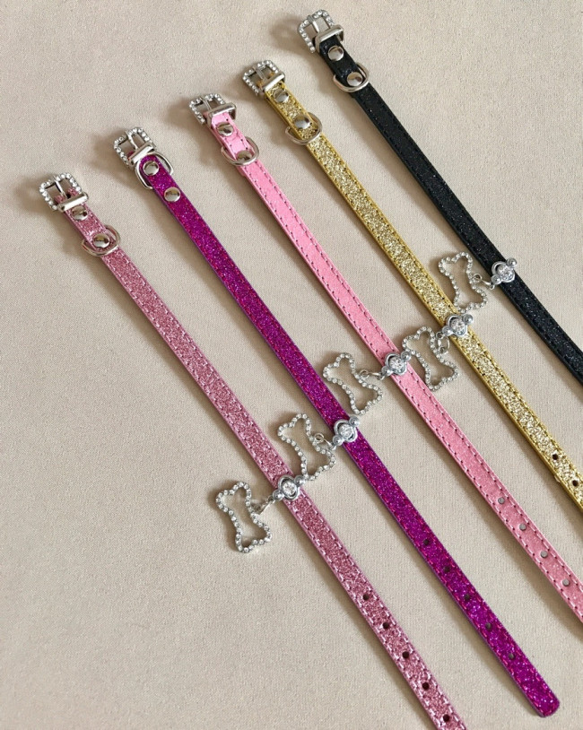 Pet Fashion Ошейник Люкс "Косточка ", 1*28 см, серебро