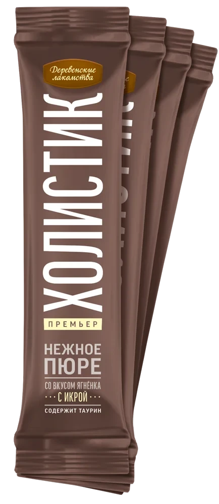 Деревенские лакомства Холистик Нежное пюре со вкусом ягненка, 4*10 гр Деревенские лакомства Холистик Нежное пюре со вкусом ягненка, 4*10 гр