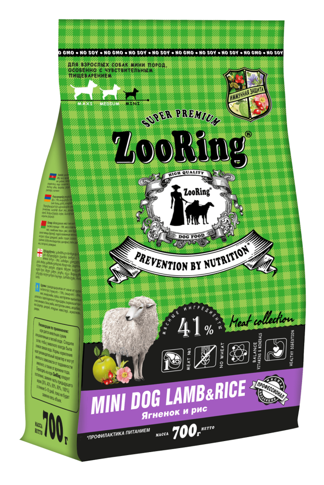 Zooring Adult Mini Lamb Rice для взрослых собак мелких пород с ягненком и рисом Zooring Adult Mini Lamb Rice для взрослых собак мелких пород с ягненком и рисом