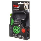 Flexi Рулетка "Safari" M 5м на 20кг, трос, зеленый тигр