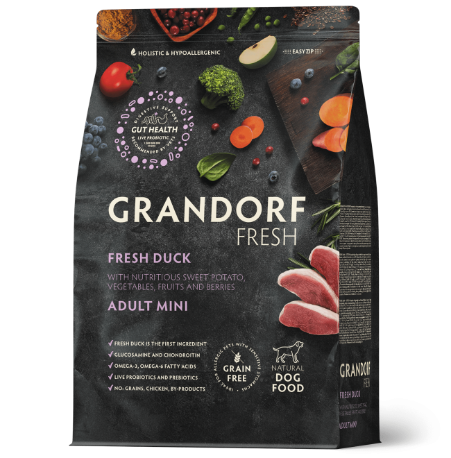 Grandorf Fresh Mini Корм для собак мелких пород с уткой и бататом Grandorf Fresh Mini Корм для собак мелких пород с уткой и бататом