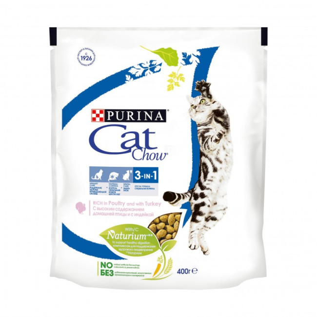 Purina Cat Chow Feline тройная защита, домашняя птица и индейка Purina Cat Chow Feline тройная защита, домашняя птица и индейка