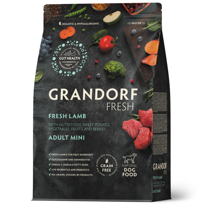 Grandorf Fresh Mini Корм для собак мелких пород с ягненком и бататом