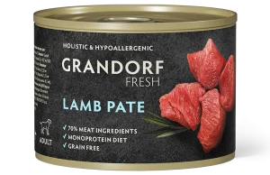 Grandorf Fresh Паштет для собак из ягненка, 200 гр