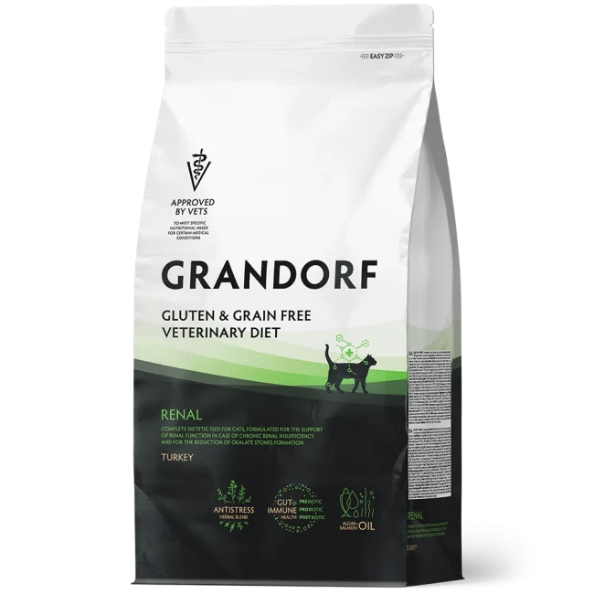 Grandorf Cat Vet Renal диетический корм при почечной недостаточности с индейкой Grandorf Cat Vet Renal диетический корм при почечной недостаточности с индейкой
