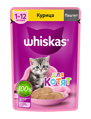 Whiskas для котят паштет с курицей, 75 г
