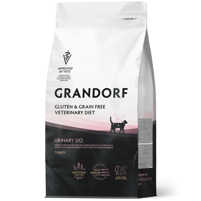 Grandorf Cat Vet Urinary S/O диетический корм при мочекаменной болезни с индейкой Grandorf Cat Vet Urinary S/O диетический корм при мочекаменной болезни с индейкой