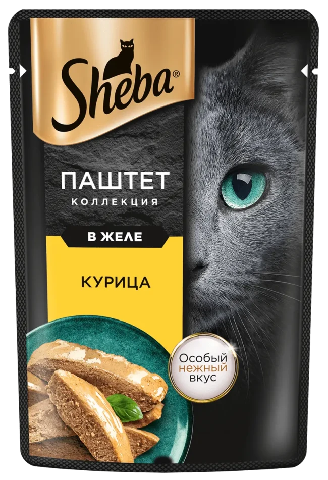 Sheba Нежный паштет с курицей в желе, 75 гр Sheba Нежный паштет с курицей в желе, 75 гр