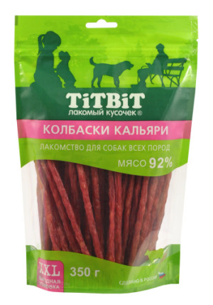 TiTBiT Золотая коллекция Колбаски Кальяри для собак, 350 гр
