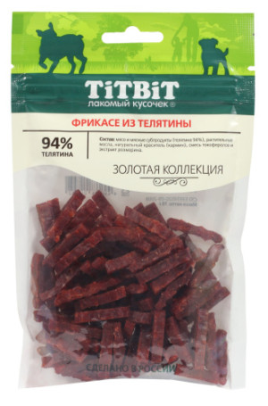 TiTBiT Фрикасе из телятины для собак, 70 гр