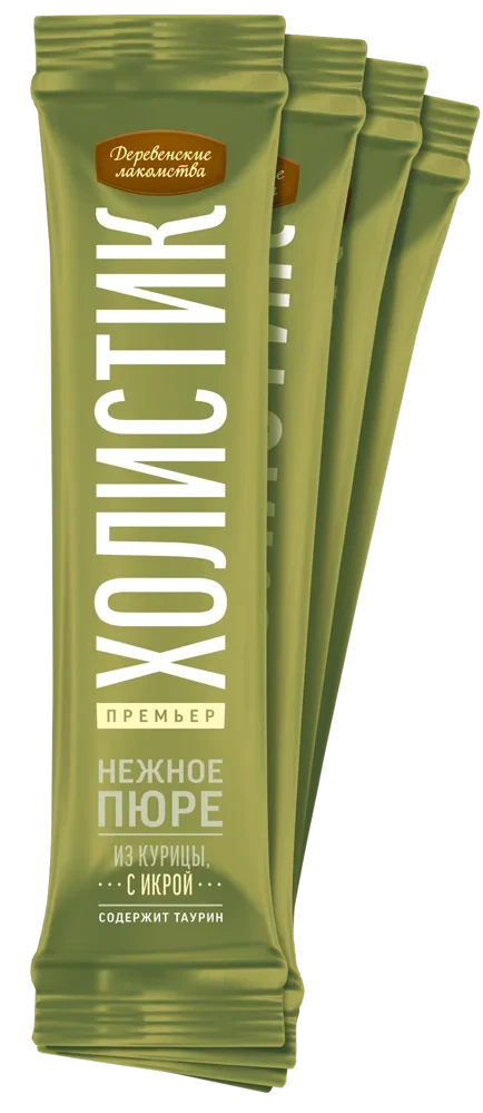 Деревенские лакомства Холистик Нежное пюре из курицы, 4*10 гр Деревенские лакомства Холистик Нежное пюре из курицы, 4*10 гр