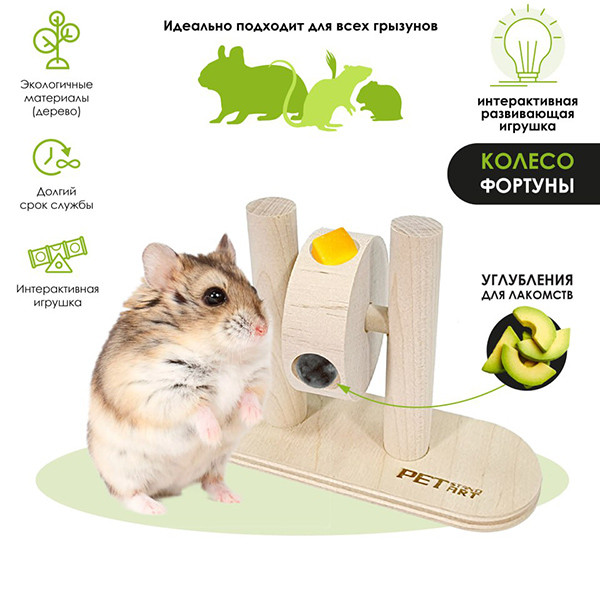 PetStandart Игрушка для грызунов "Fortunas Wheel" , 12*8*5 см