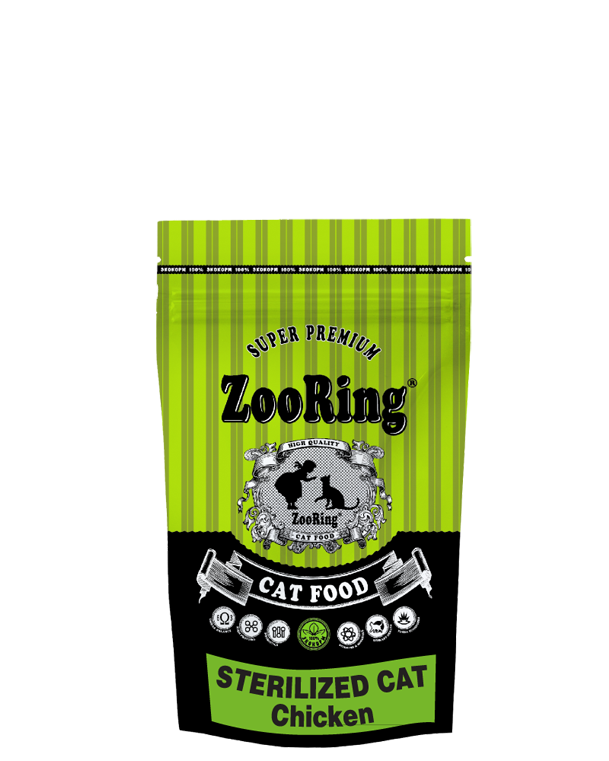 Акция!!!Zooring Sterilized Cat Chiken (корм для стерилизованных кошек с курицей) 350+350 гр в подарок!!! Акция!!!Zooring Sterilized Cat Chiken (корм для стерилизованных кошек с курицей) 350+350 гр в подарок!!!