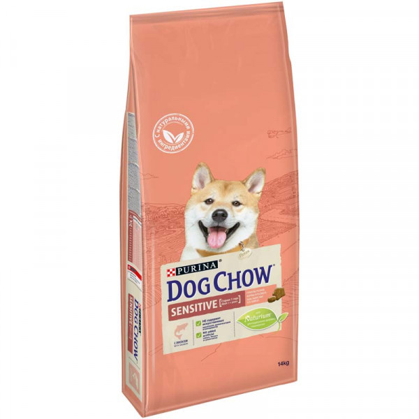 Purina Dog Chow Sensitive для взрослых собак с чувствительным пищеварением, лосось