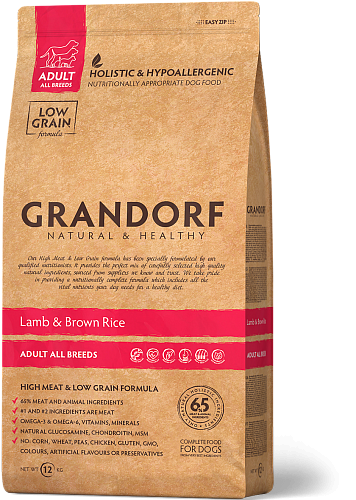 Grandorf Medium&Maxi Корм для собак средних и крупных пород от 1 года с ягненком и индейкой