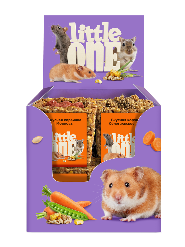 Little One Вкусная корзинка для мелких грызунов, 40 гр Little One Вкусная корзинка для мелких грызунов, 40 гр