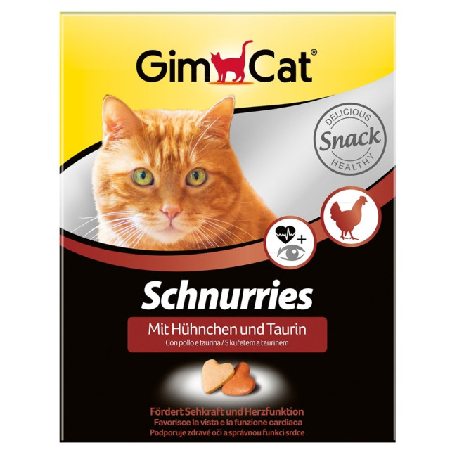 GimCat Schnurries Мультивитаминное лакомство для кошек с курицей и таурином, 10шт GimCat Schnurries Мультивитаминное лакомство для кошек с курицей и таурином, 10шт