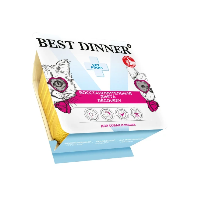 Best Dinner Vet Profi Recovery восстанавливающий паштет для кошек и собак, 100 гр Best Dinner Vet Profi Recovery восстанавливающий паштет для кошек и собак, 100 гр