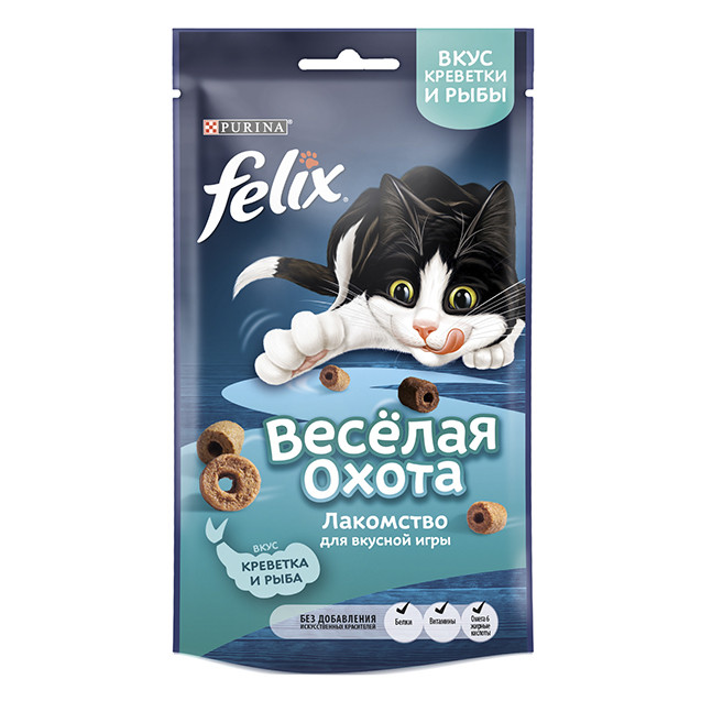 Felix Веселая охота с креветками и рыбой, 50 гр