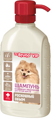 Mr.Bruno VIP Шампунь кондиционер Мицеллярный для собак "Роскошный объем" 200мл Mr.Bruno VIP Шампунь кондиционер Мицеллярный для собак "Роскошный объем" 200мл