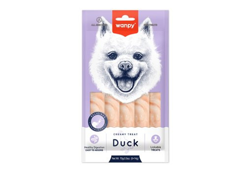 Wanpy Dog Крем лакомство для собак из утки, 5*14 гр Wanpy Dog Крем лакомство для собак из утки, 5*14 гр
