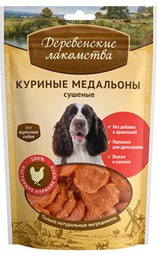 Деревенские лакомства. Куриные медальоны сушеные (лакомство для собак) Деревенские лакомства. Куриные медальоны сушеные (лакомство для собак)
