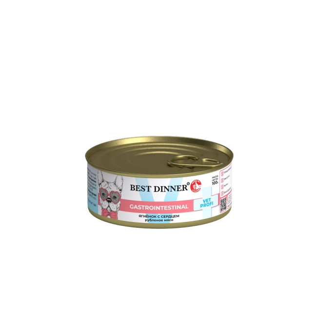 Best Dinner Vet Profi Gastrointestinal для собак с нарушениями пищеварения с ягненком и сердцем, 100 гр Best Dinner Vet Profi Gastrointestinal для собак с нарушениями пищеварения с ягненком и сердцем, 100 гр