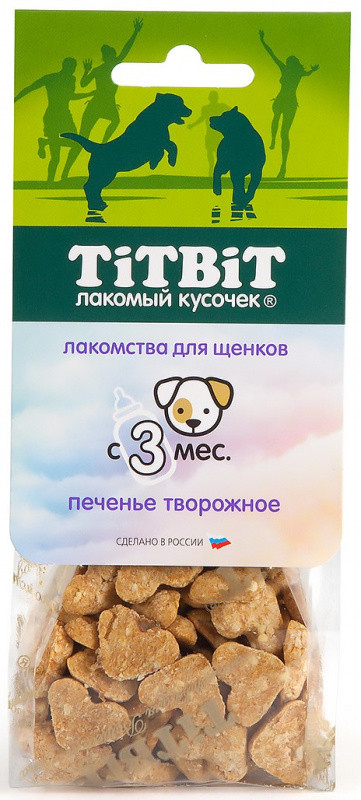 TiTBiT Печенье творожное для щенков, 70 гр TiTBiT Печенье творожное для щенков, 70 гр