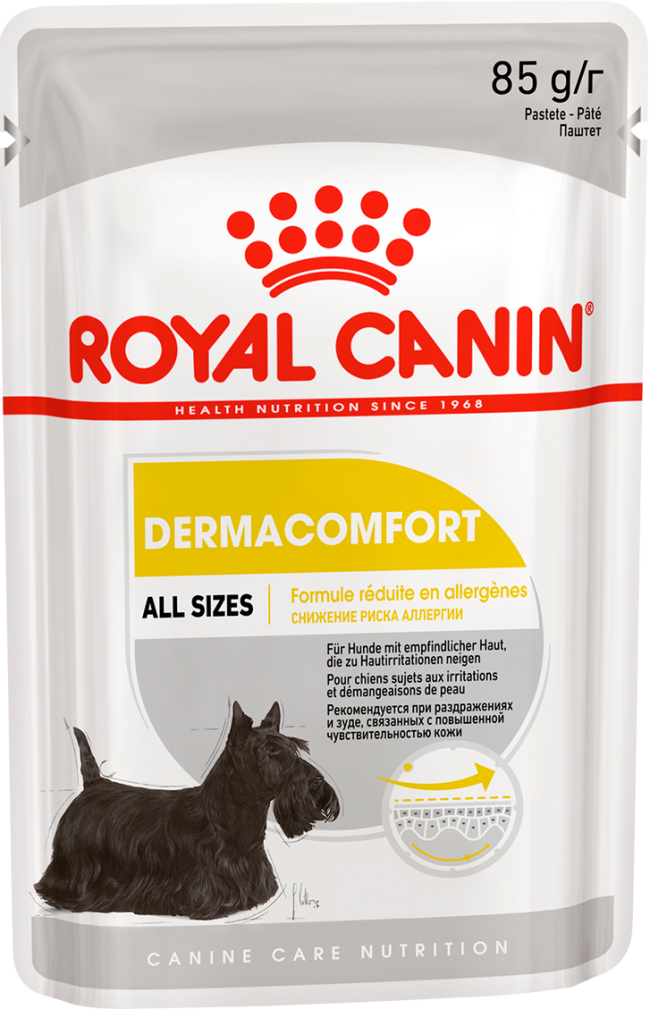 Royal Canin Dermacomfort (для собак мелких пород с раздраженной и зудящей кожей) 0.085кг Royal Canin Dermacomfort (для собак мелких пород с раздраженной и зудящей кожей) 0.085кг