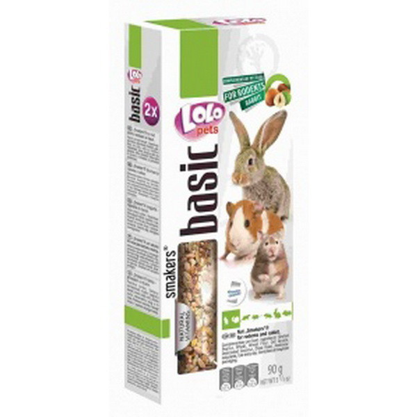 LoLo Pets Smakers Палочки для грызунов и кроликов с орехами 2шт LoLo Pets Smakers Палочки для грызунов и кроликов с орехами 2шт