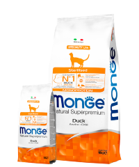 Акция!!!Monge Cat Monoprotein корм для стерилизованных кошек из утки, 1.5 кг СКИДКА! Акция!!!Monge Cat Monoprotein корм для стерилизованных кошек из утки, 1.5 кг СКИДКА!