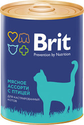 Brit Premium Консервы для стерилизованных кошек мясное ассорти с птицей 340гр Brit Premium Консервы для стерилизованных кошек мясное ассорти с птицей 340гр