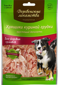 Деревенские лакомства. Традиционные. Хрящики куриной грудки, 40 г Деревенские лакомства. Традиционные. Хрящики куриной грудки, 40 г