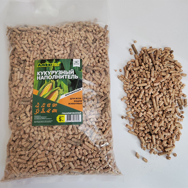 Ambar Наполнитель кукурузный гранулированный для грызунов