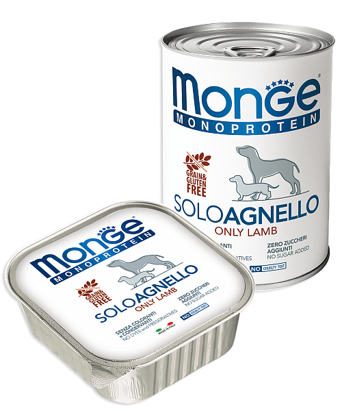 Monge Dog Monoprotein Solo паштет из ягненка 150гр Monge Dog Monoprotein Solo паштет из ягненка 150гр