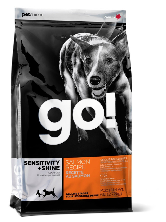 Распродажа!!!Go!Sensitivity + Shine Salmon Dog Для Щенков и Собак со свежим Лососем и овсянкой 2,72кг
