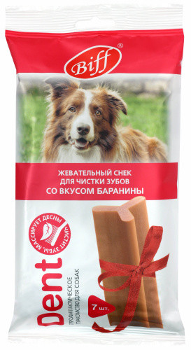 Biff Снек жевательный Dent для крупных собак с бараниной, 270 гр